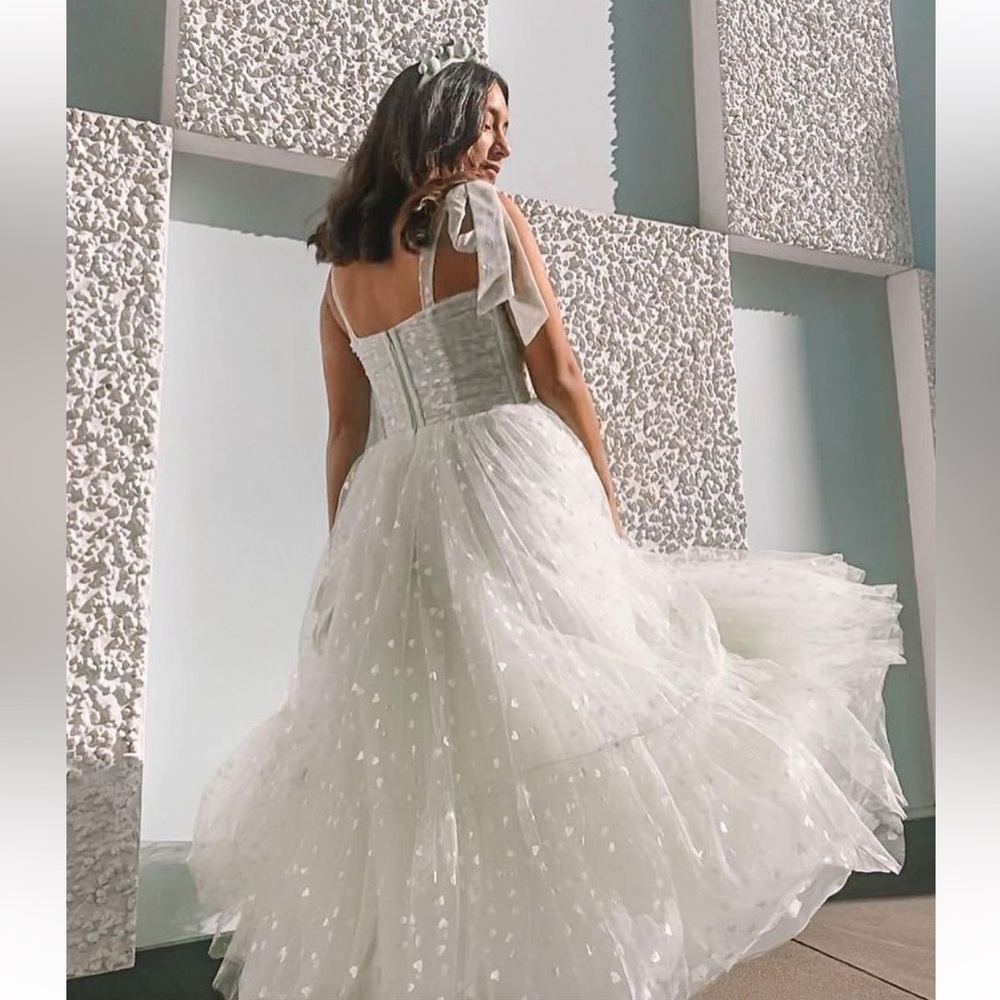 Teuta Matoshi White / Ivory Hearty Dress (Tulle Dress)